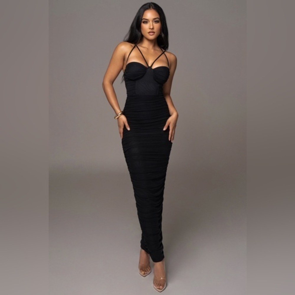 JLUXLABEL Black Strappy Maxi Dress